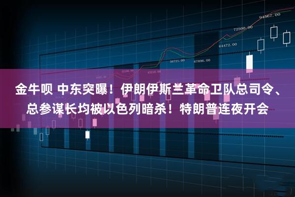 金牛呗 中东突曝！伊朗伊斯兰革命卫队总司令、总参谋长均被以色列暗杀！特朗普连夜开会