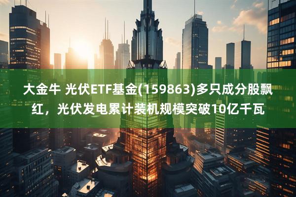 大金牛 光伏ETF基金(159863)多只成分股飘红，光伏发电累计装机规模突破10亿千瓦