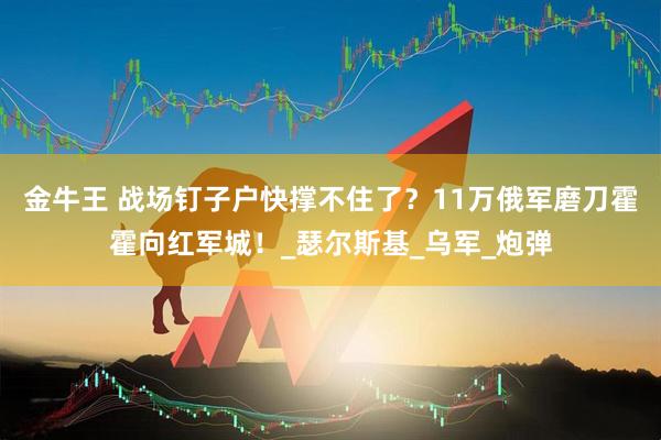 金牛王 战场钉子户快撑不住了？11万俄军磨刀霍霍向红军城！_瑟尔斯基_乌军_炮弹