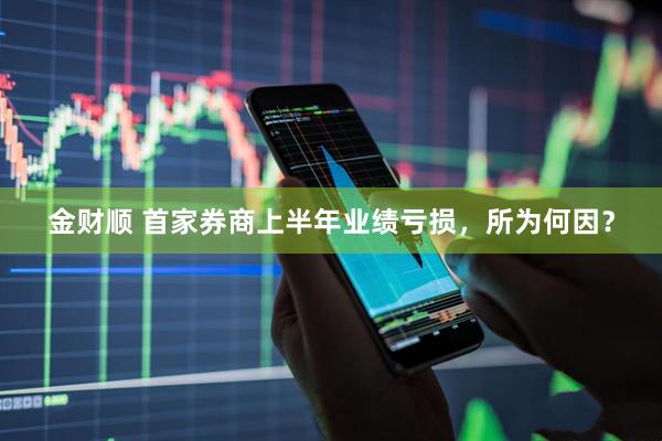 金财顺 首家券商上半年业绩亏损，所为何因？