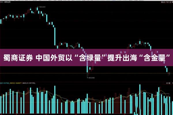 蜀商证券 中国外贸以“含绿量”提升出海“含金量”
